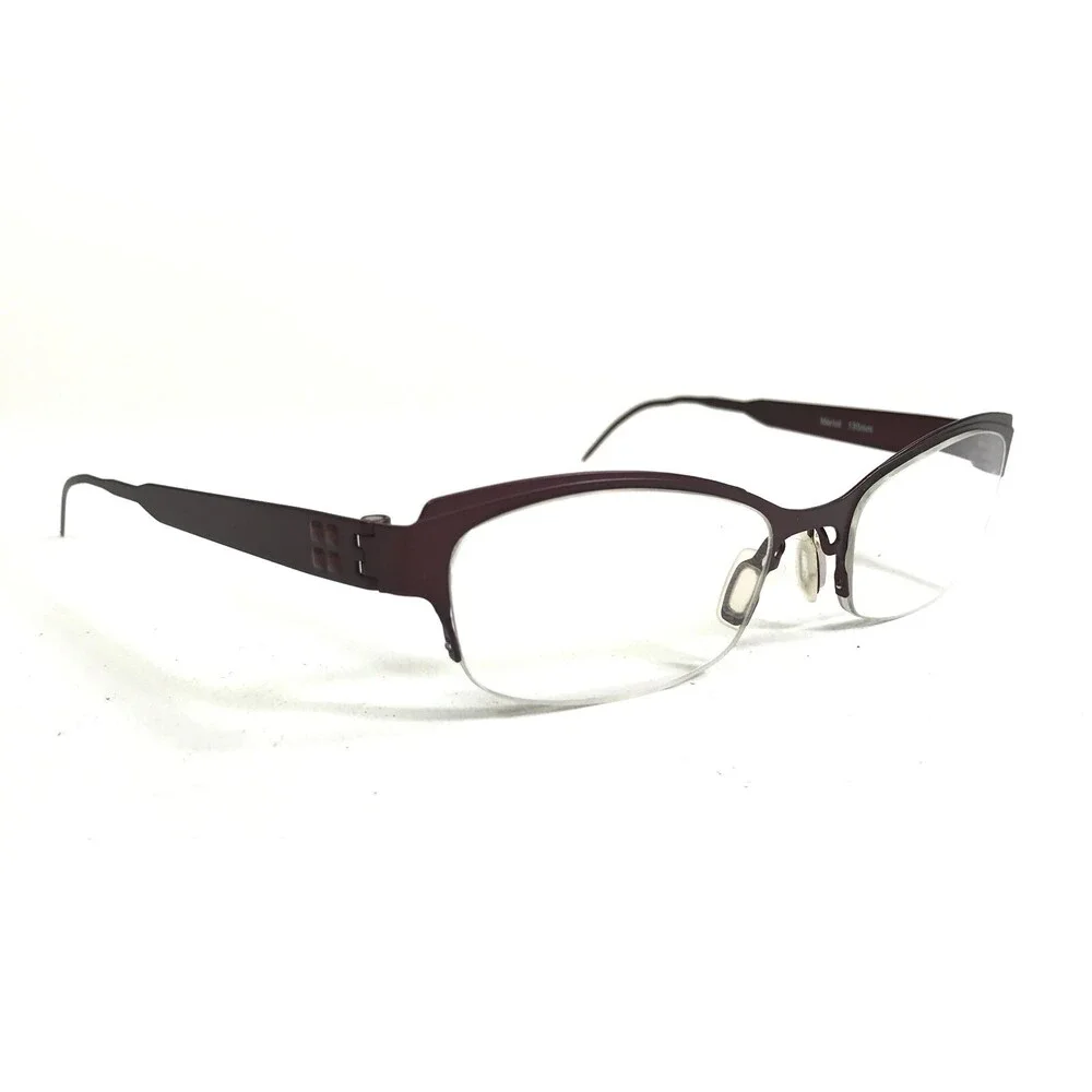 Zero G Eyeglasses Frames Ridgewood Merlot Red Rectangular Cat Eye 48-17-130
